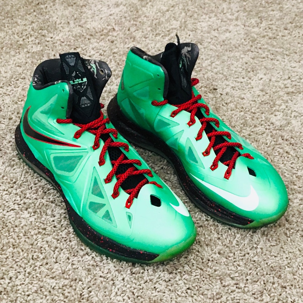 NIKE AIR LEBRON X 10 GREEN MENS SIZE US 10